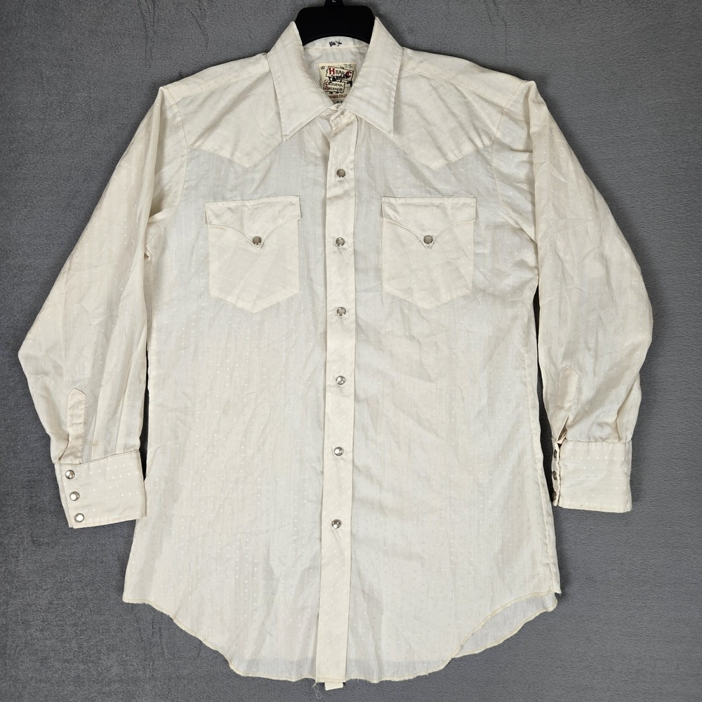Vintage H Bar C Ranchwear Shirt Mens 16.5-41 Pearl Snap Western El‎ Dorado Rodeo
